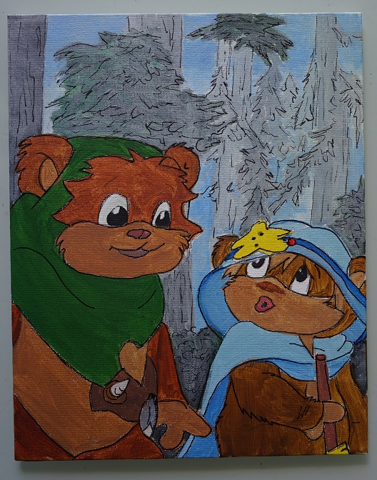 Tavleau les ewoks 24 x 30 cm