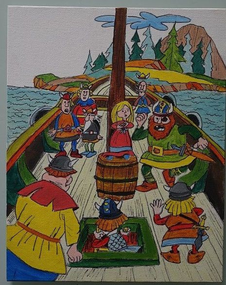 Tableau wickie le viking 30 x 24 cm