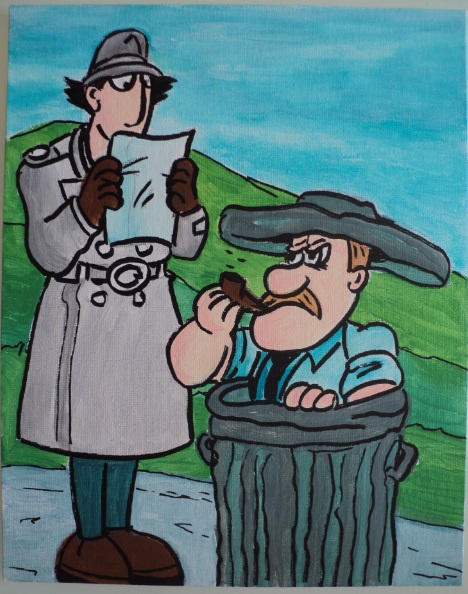 Tableau 30 x 24 cm selon inspecteur gadget 1