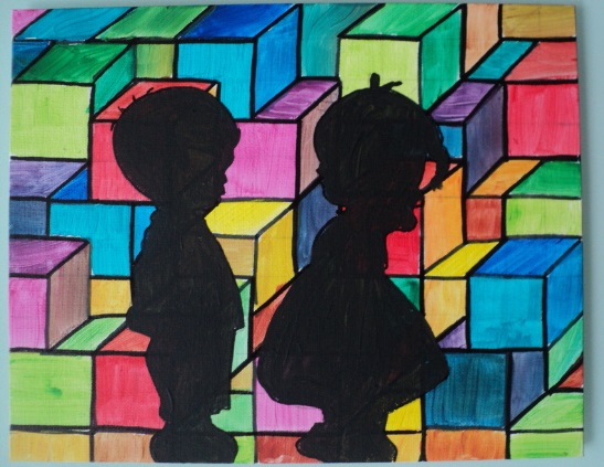 Tableau 30 x 24 cm enfants tu veux jouer