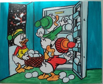 Tableau 24 x 30 cm selon journal de mickey du 4 3 1973