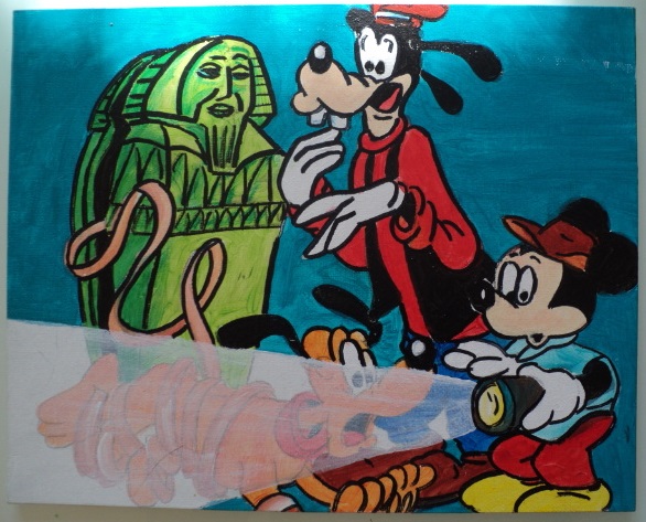 Tableau 24 x 30 cm selon journal de mickey du 4 2 1973