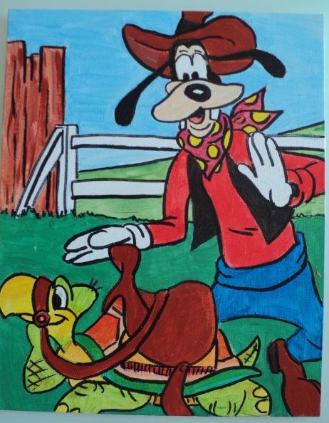 Tableau 30 x 24 cm selon journal de mickey du 15 4 1973