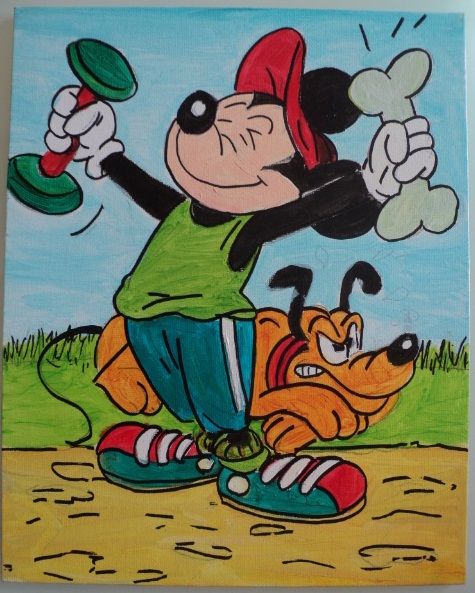 Tableau 30 x 24 cm selon journal de mickey du 8 4 1973