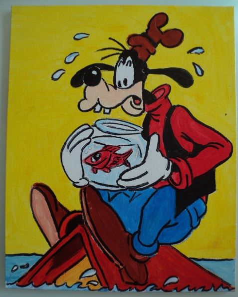 Tableau 30 x 24 cm selon journal de mickey du 12 5 1974