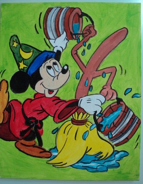 Tableau 30 x 24 cm selon journal de mickey du 10 10 1976