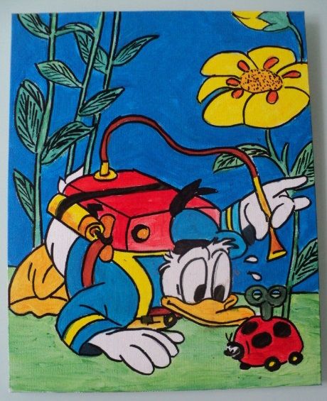 Tableau 30 x 24 cm selon le journal de mickey n 1140 21 4 1974