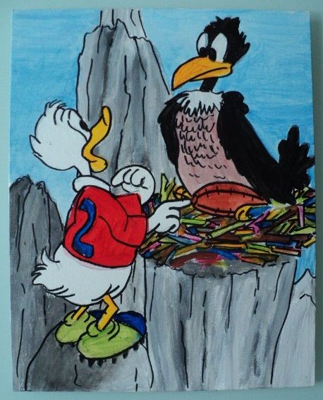 Tableau 30 x 24 cm selon le journal de mickey n 1299 22 5 1977