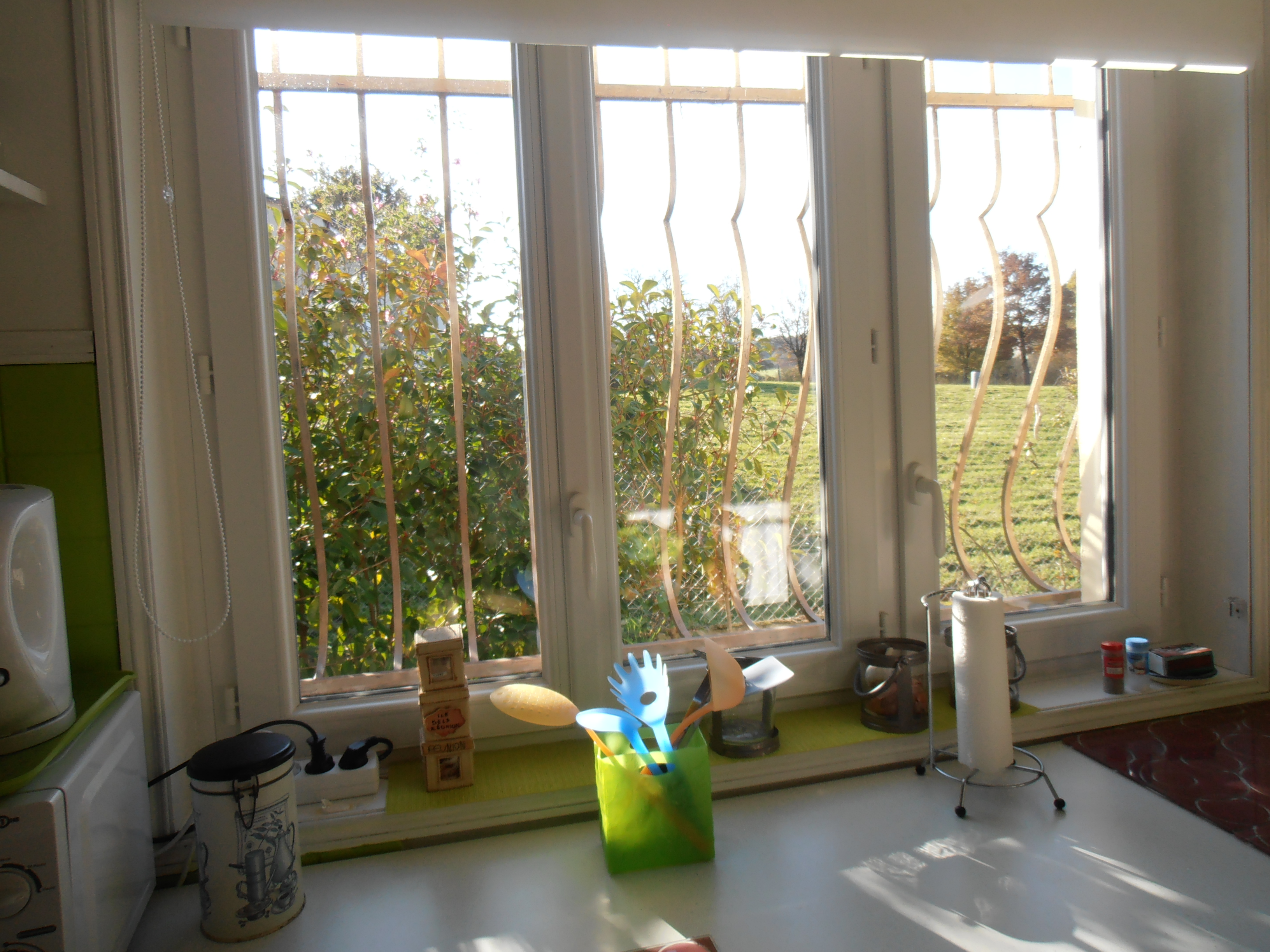 Cuisine vue sur le voisinage