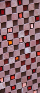 mosaic - mosaïques - damier - fresque - miel - noir - grès - perles - afrique - vuitton - vintage - effet optique- ora mosaïques