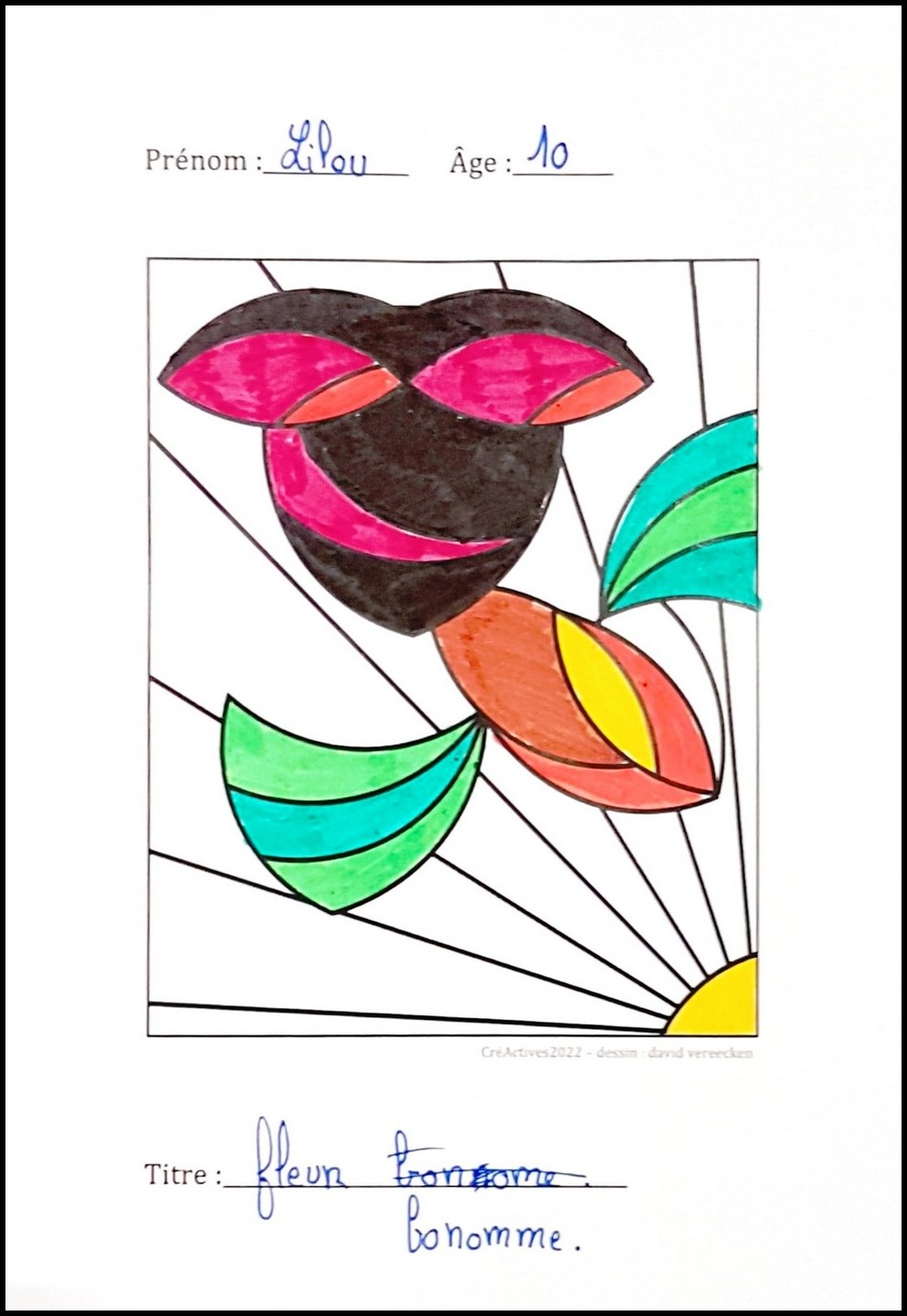 Atelier de coloriage pendant les Creactives de Lagord animé par Maryne Vereecken et David Vereecken.
