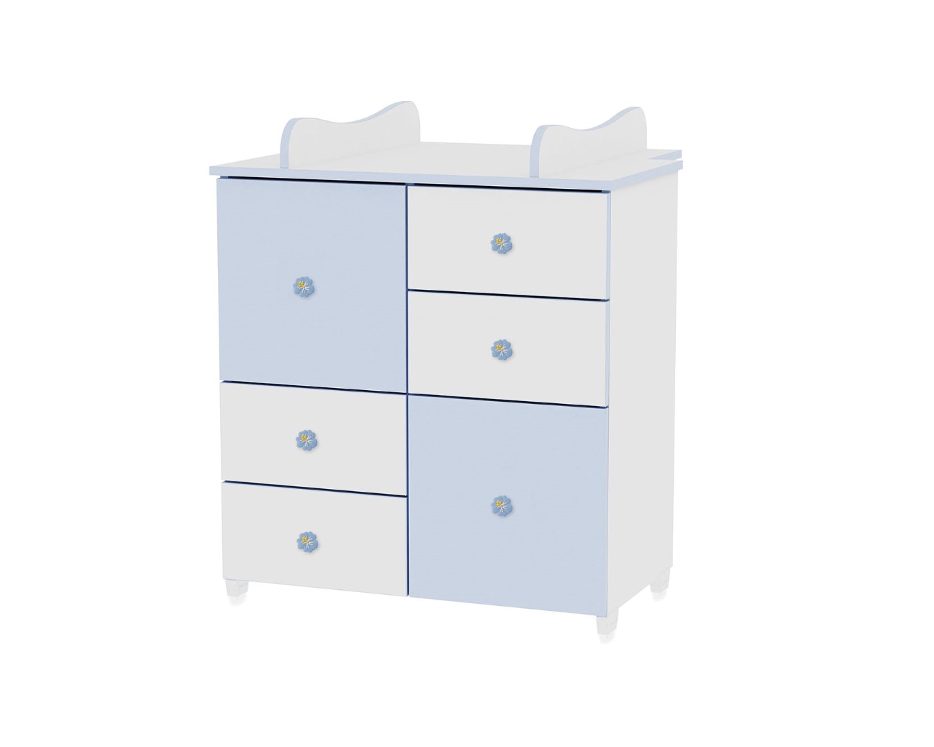 12dresser white blue large 