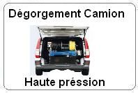 Degorgement camion pompe