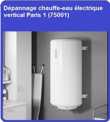 Dépannage chauffe-eau électrique vertical Paris 1