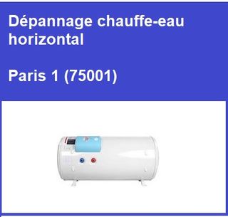 Installation Chauffe-eau électrique horizontal  Paris 1