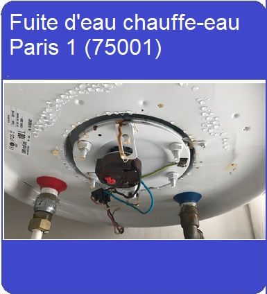 Réparation fuites d'eau chauffe-eau à Paris 1