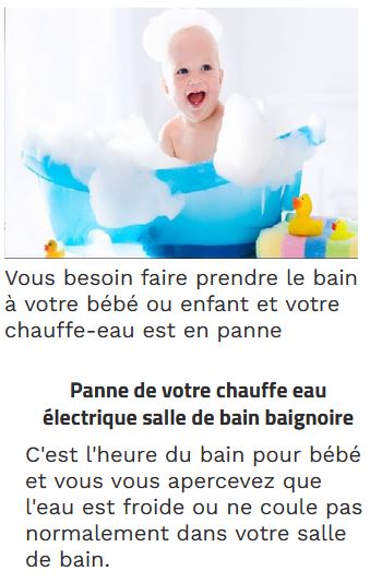 Panne chauffe-eau électrique salle de bain