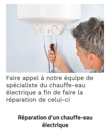 Réparation d'un chauffe-eau électrique Paris