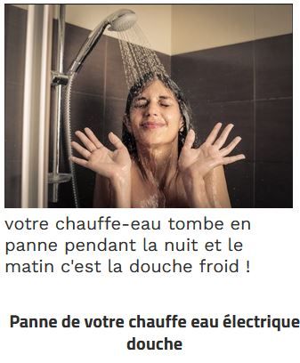 panne chauffe eau electrique douche Paris