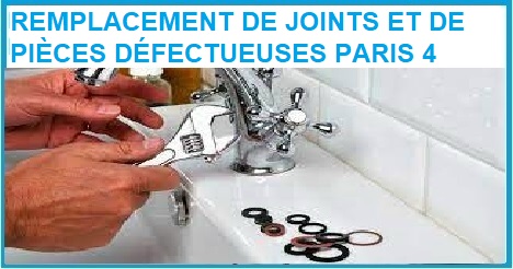 REMPLACEMENT DE JOINTS ET DE PIÈCES DÉFECTUEUSES PARIS 4