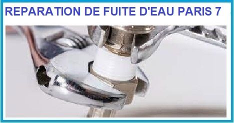 Faites la réparation des fuites d'eau d'eau paris 7