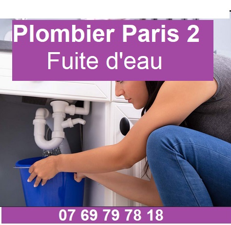 Plombier paris 2 recherche et réparation fuite d'eau