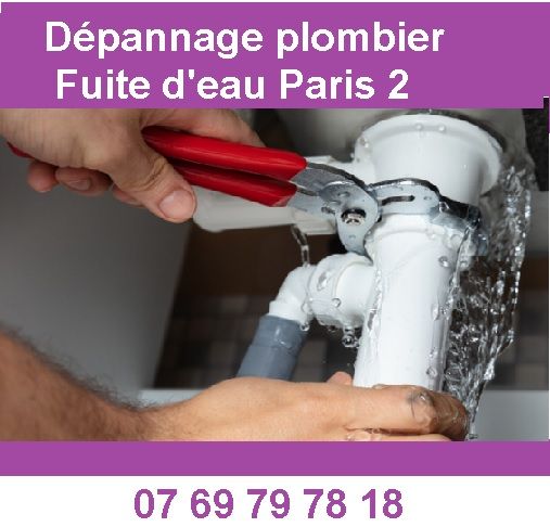 Dépannage plombier fuite d'eau Paris 2