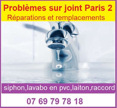 Probleme sur joint Paris 2 : siphon,lavabo en pvc,laiton,raccord