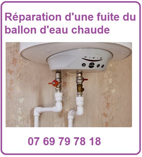 Réparation d'une fuite du ballon d'eau chaude