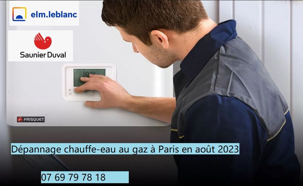 Dépannage chauffe-eau au gaz à Paris en août 2023