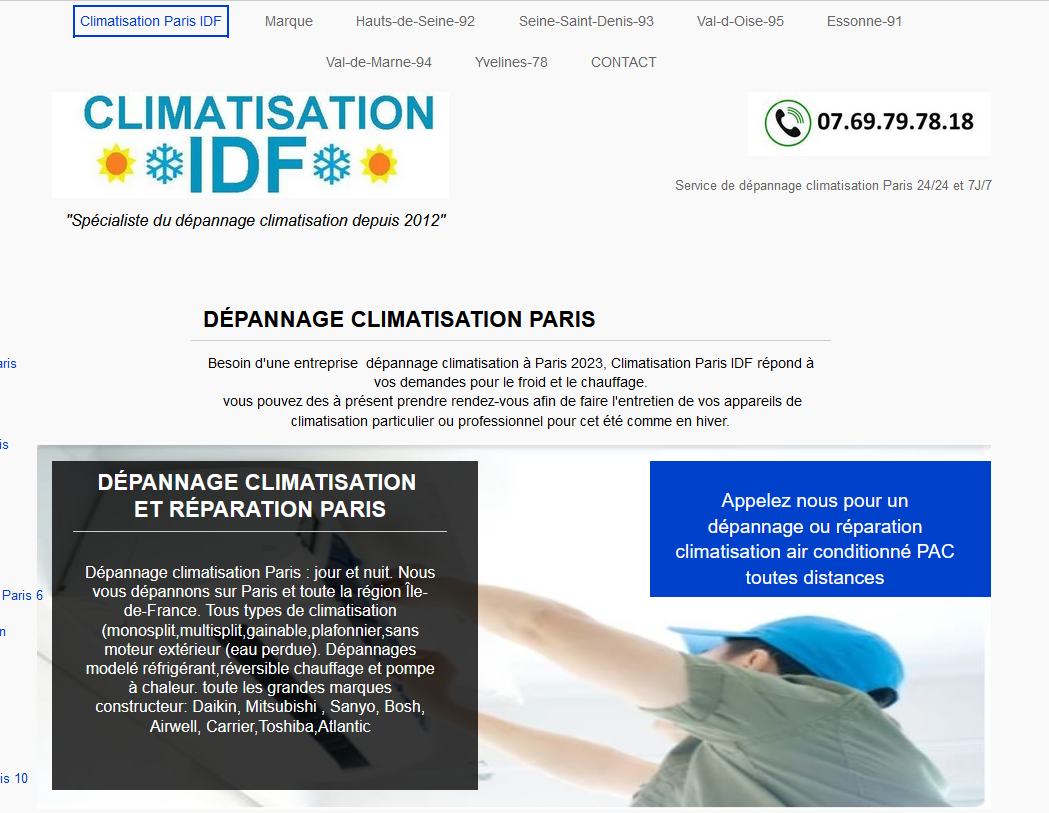 Dépannage climatisation Paris IDF