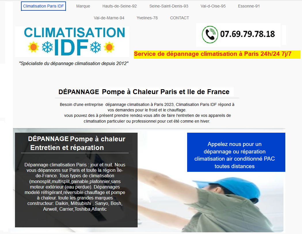 Dépannage chauffage clim et pac paris idf