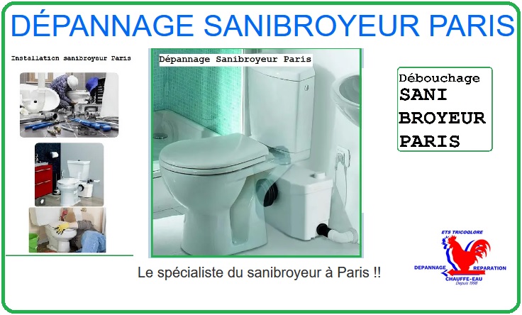 dépannage sanibroyeur à Paris 