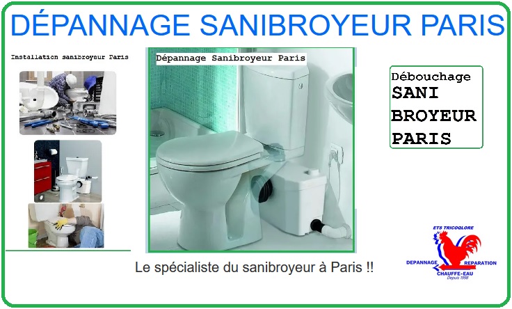 dépannage sanibroyeur à Paris 