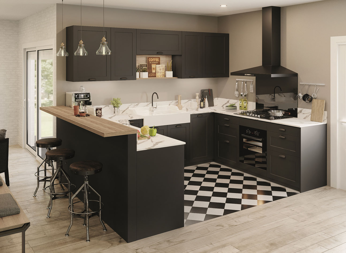 Cuisinova lons pau 64 cuisiniste cuisines 5 millesime chic