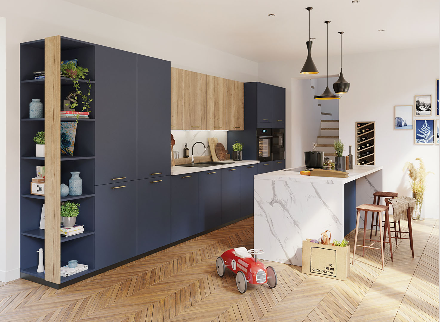 Cuisinova lons pau 64 cuisiniste cuisines 9 fenix bleu minuitjpg