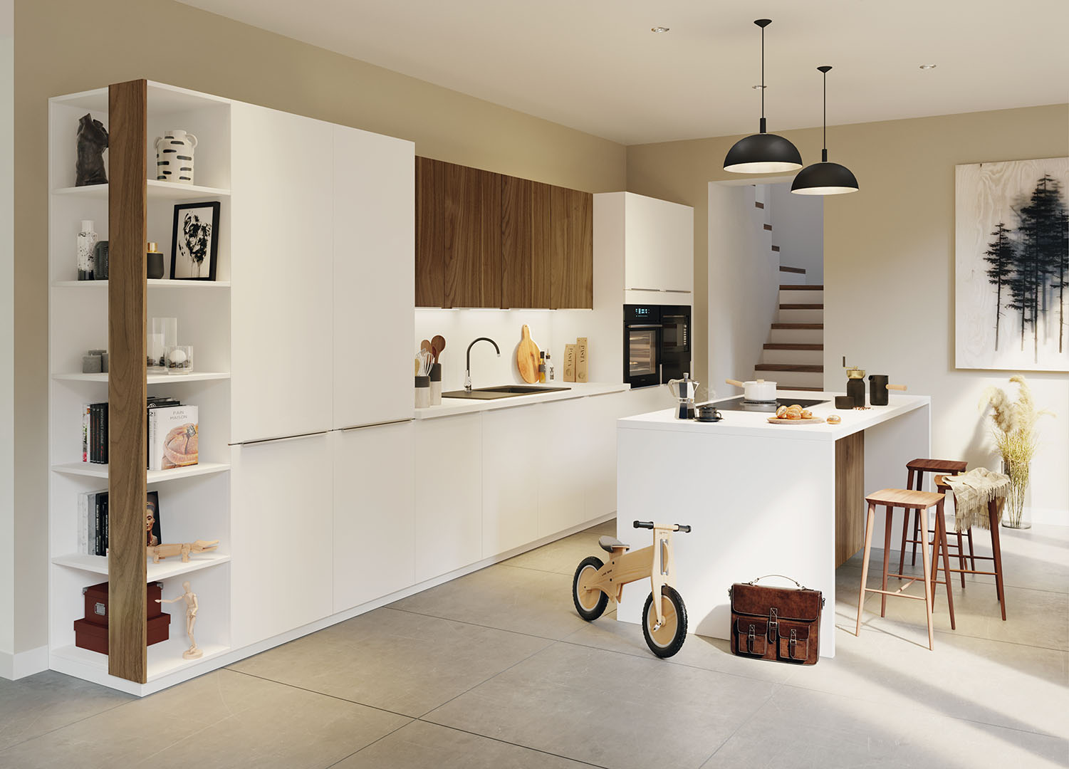 Cuisinova lons pau 64 cuisiniste cuisines 11 fenix blanc