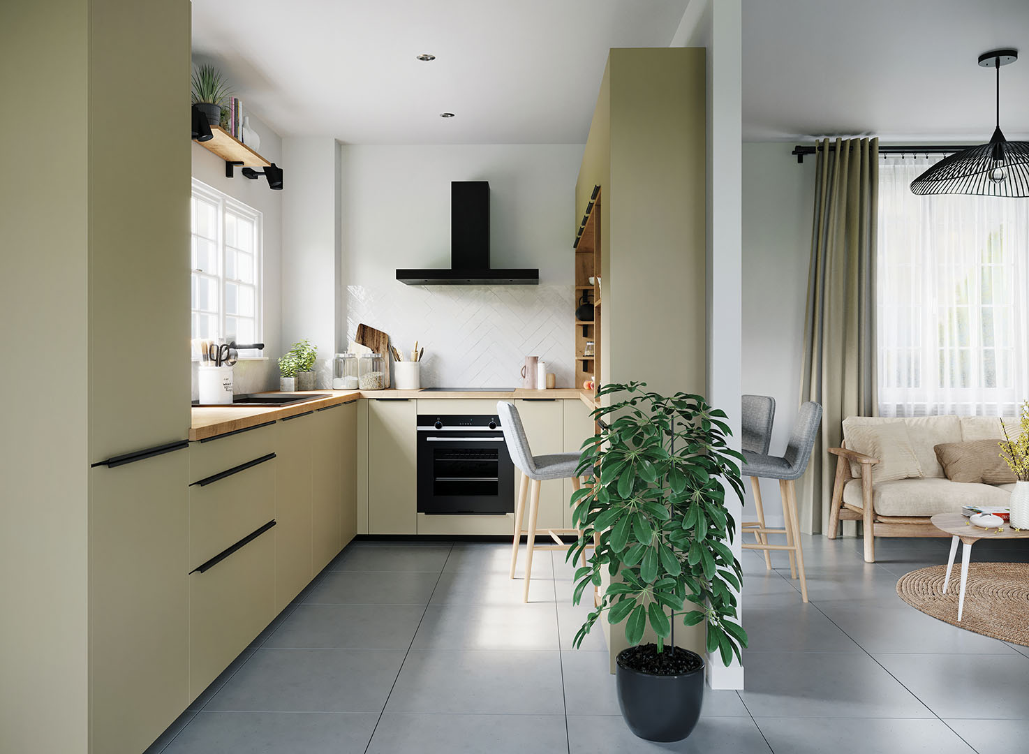 Cuisinova lons pau 64 cuisiniste nude olive 1 
