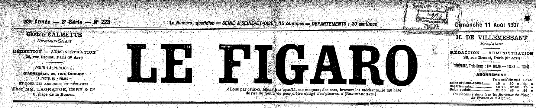 Le Figaro 1907 couv 