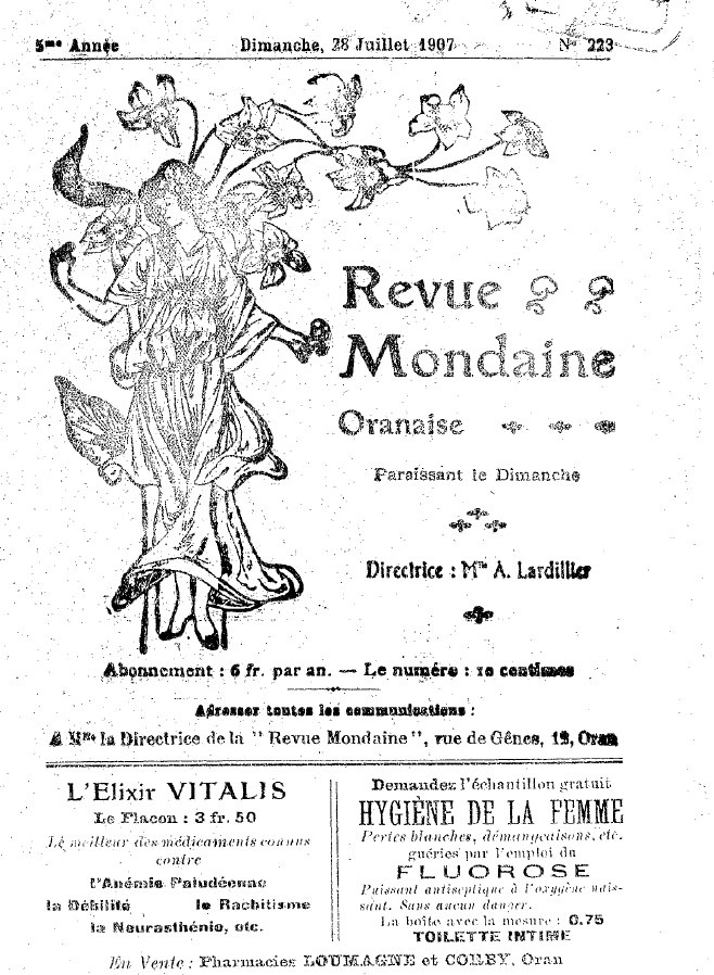 Revue mondaine oranaise 1907 couv 