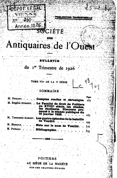 Societe des antiquaires de l Ouest 1926 couv 