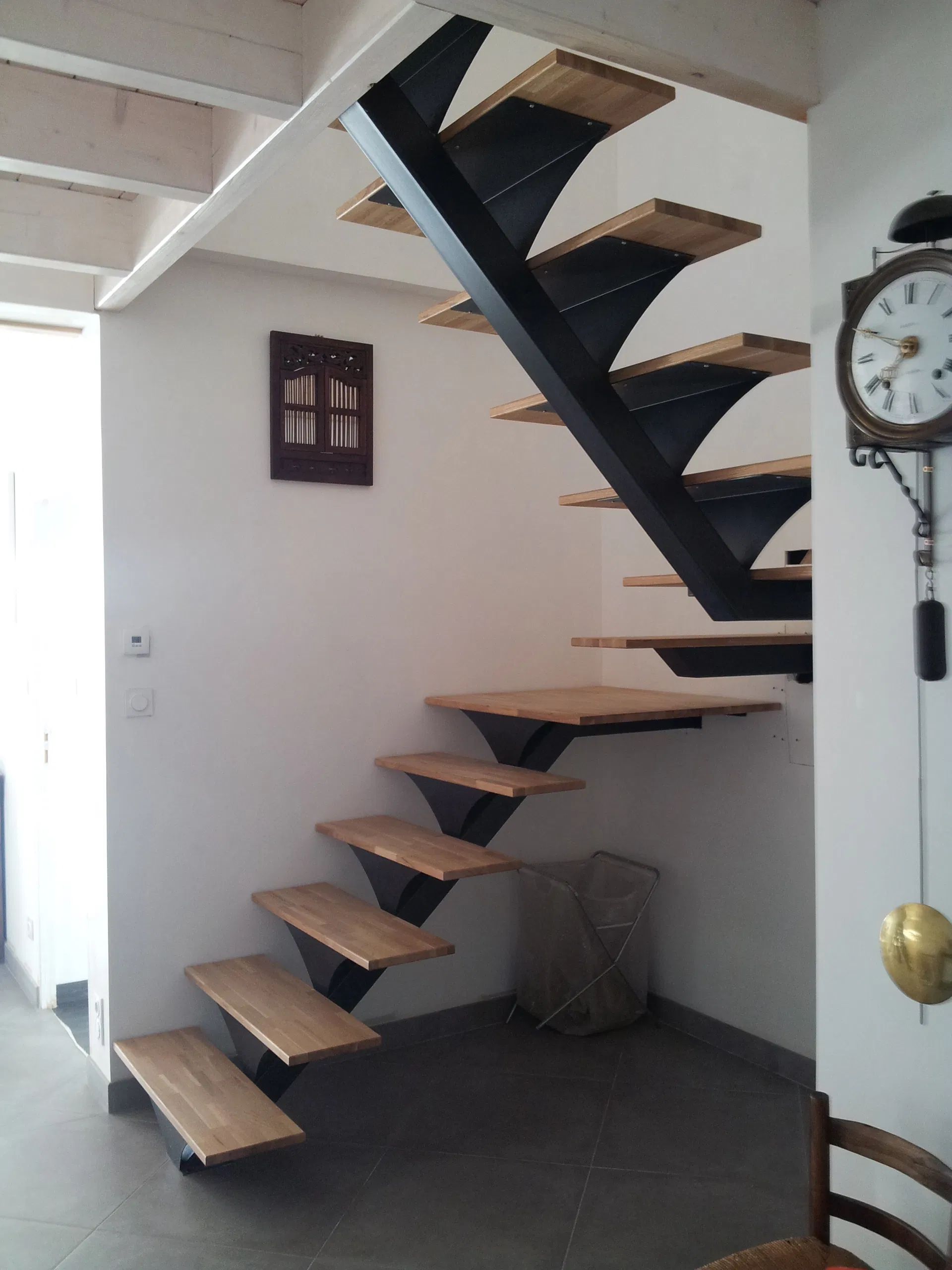 escalier limon central