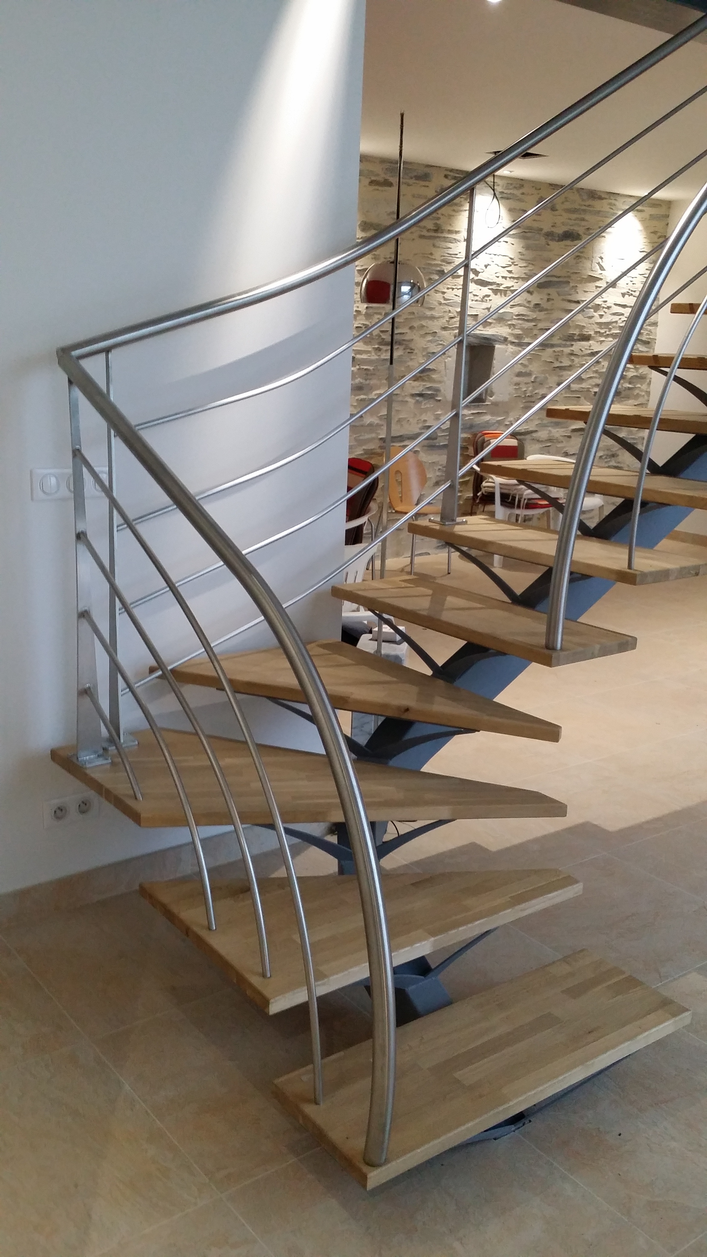 Escalier limon central