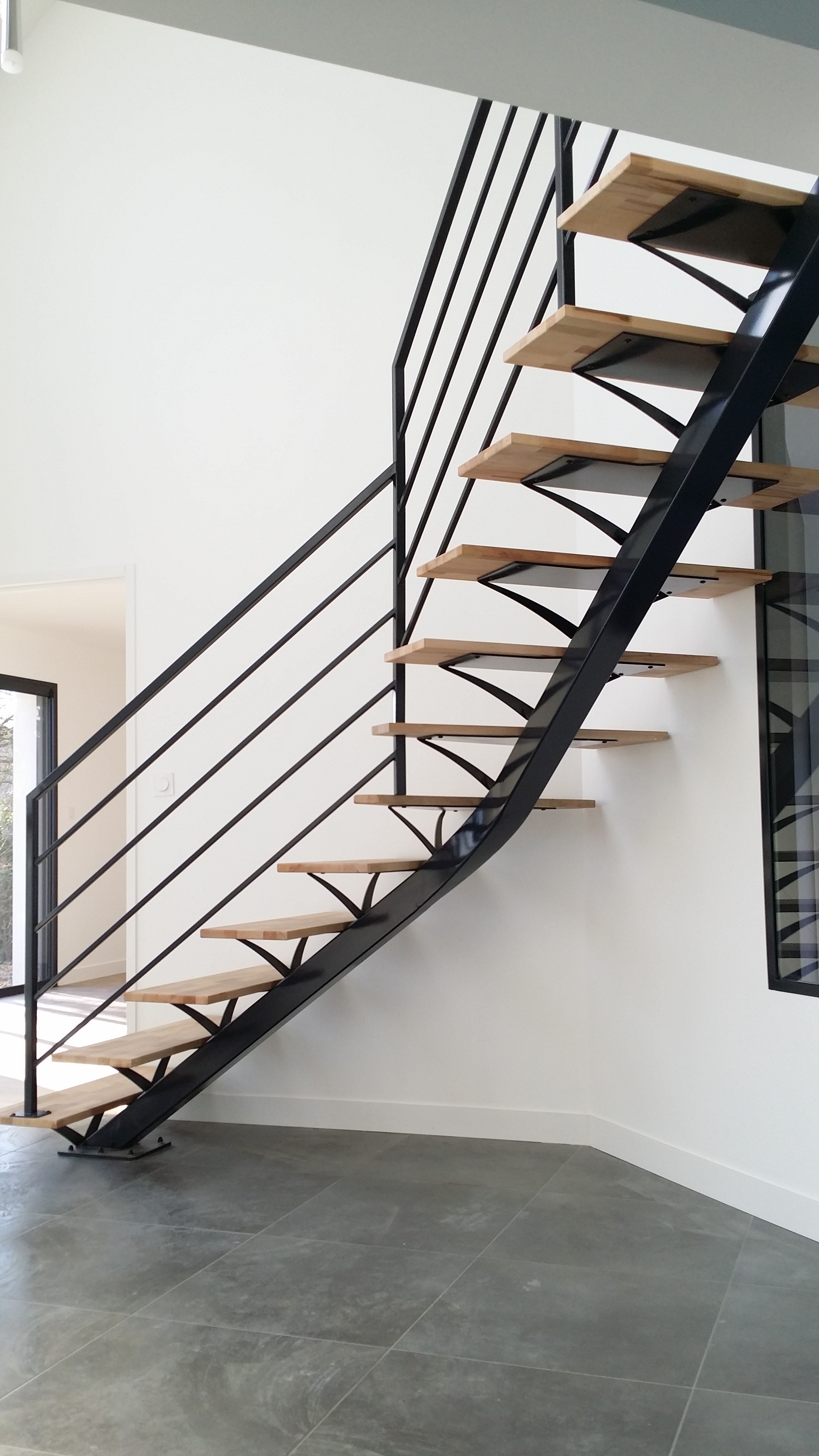 Escalier limon central