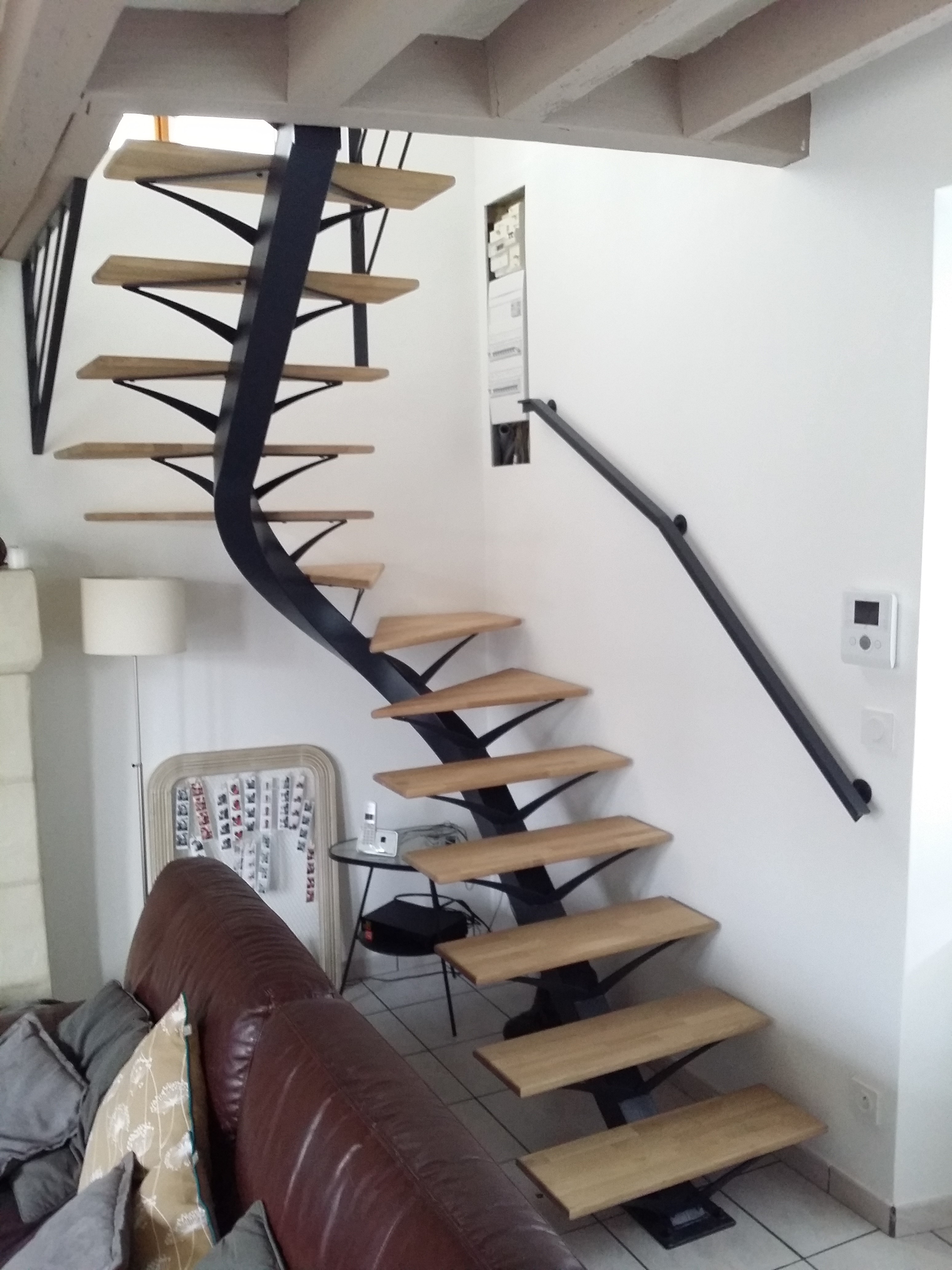 Escalier limon central