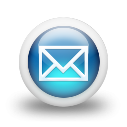 E mail icon 3d glossy blue orb icon business envelope4