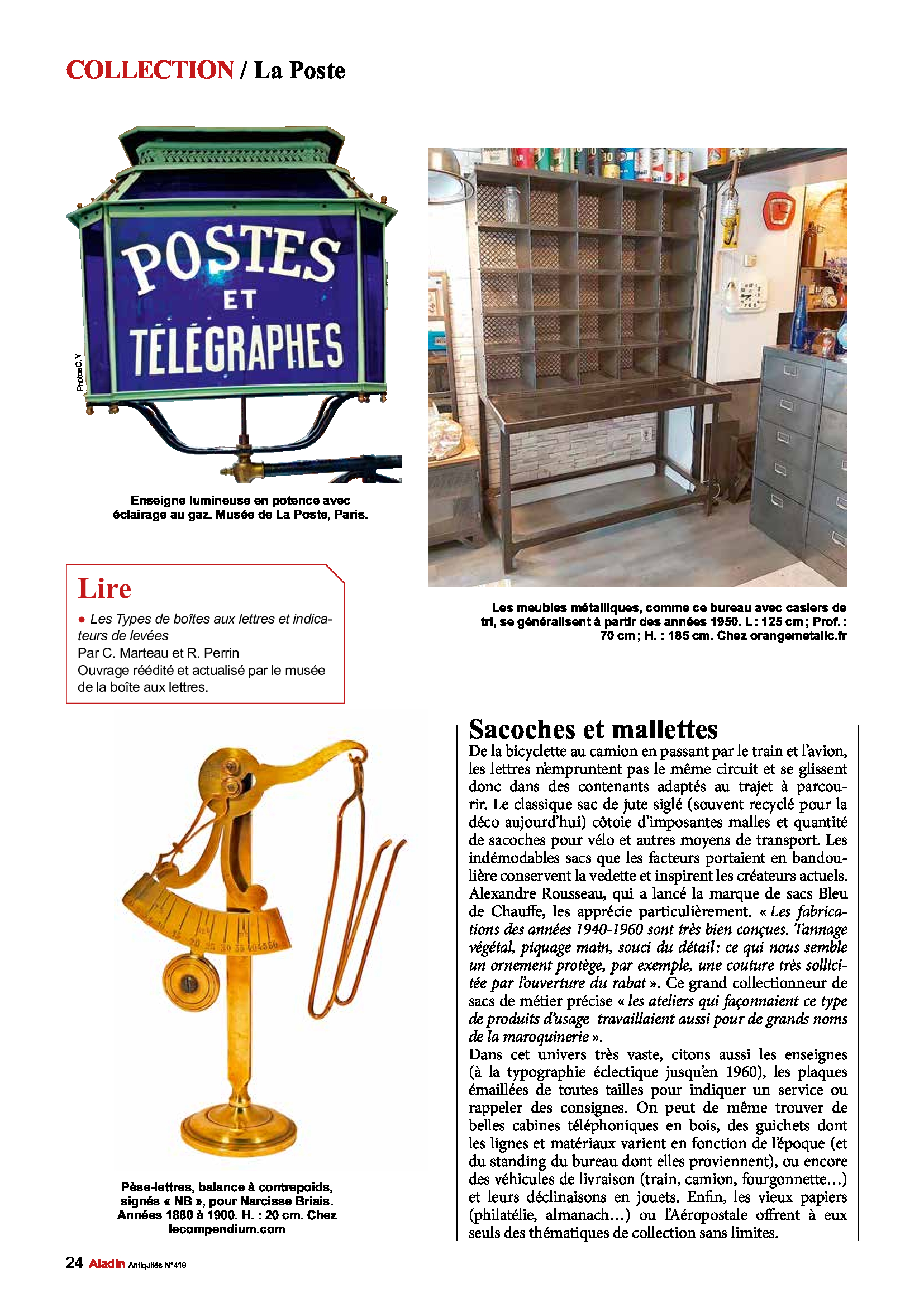 aladin article collection la poste ptt facteur boites aux lettres