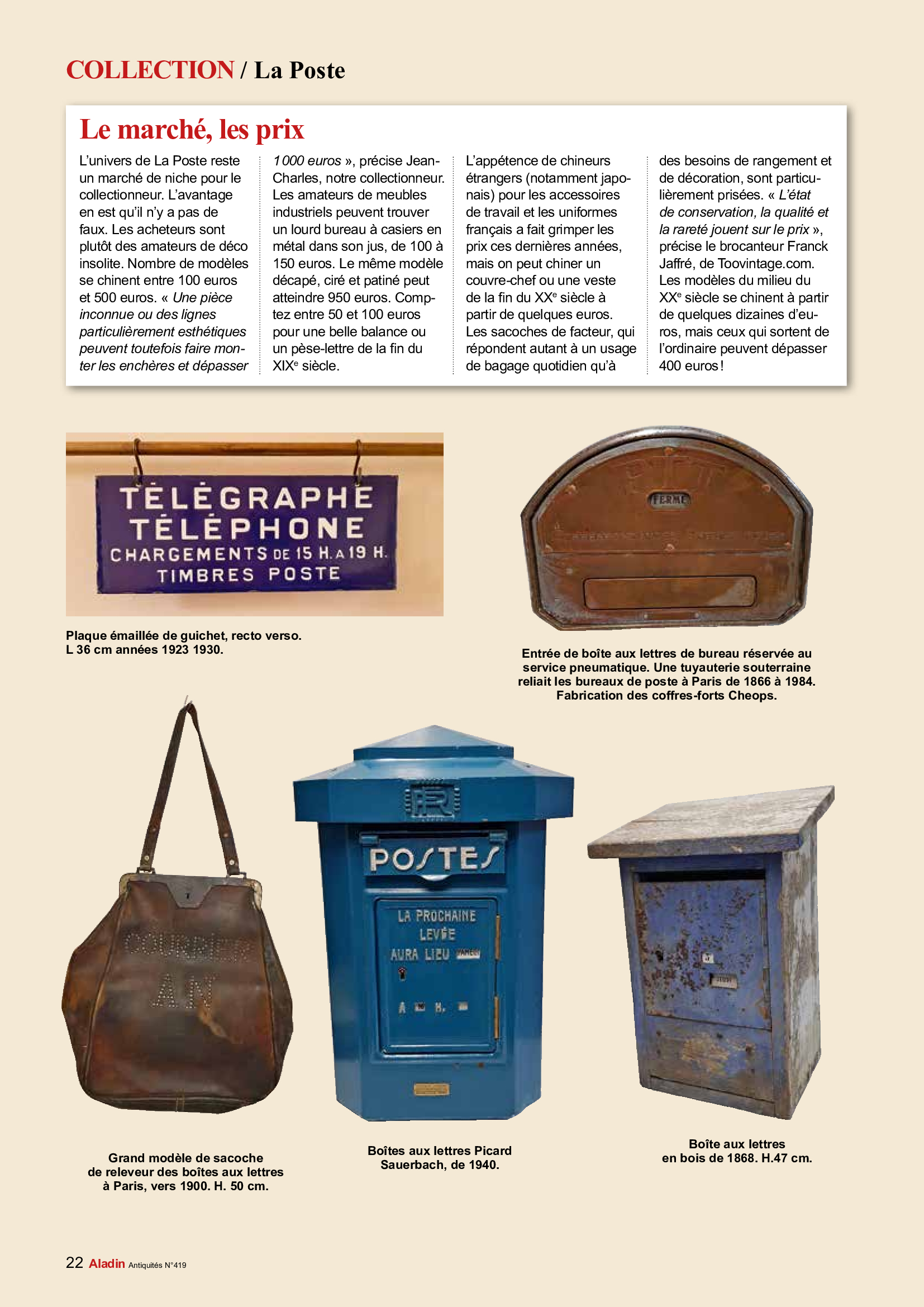 plaque émaillée ptt facteur boite à lettres la poste aladin musée de la boite aux lettres