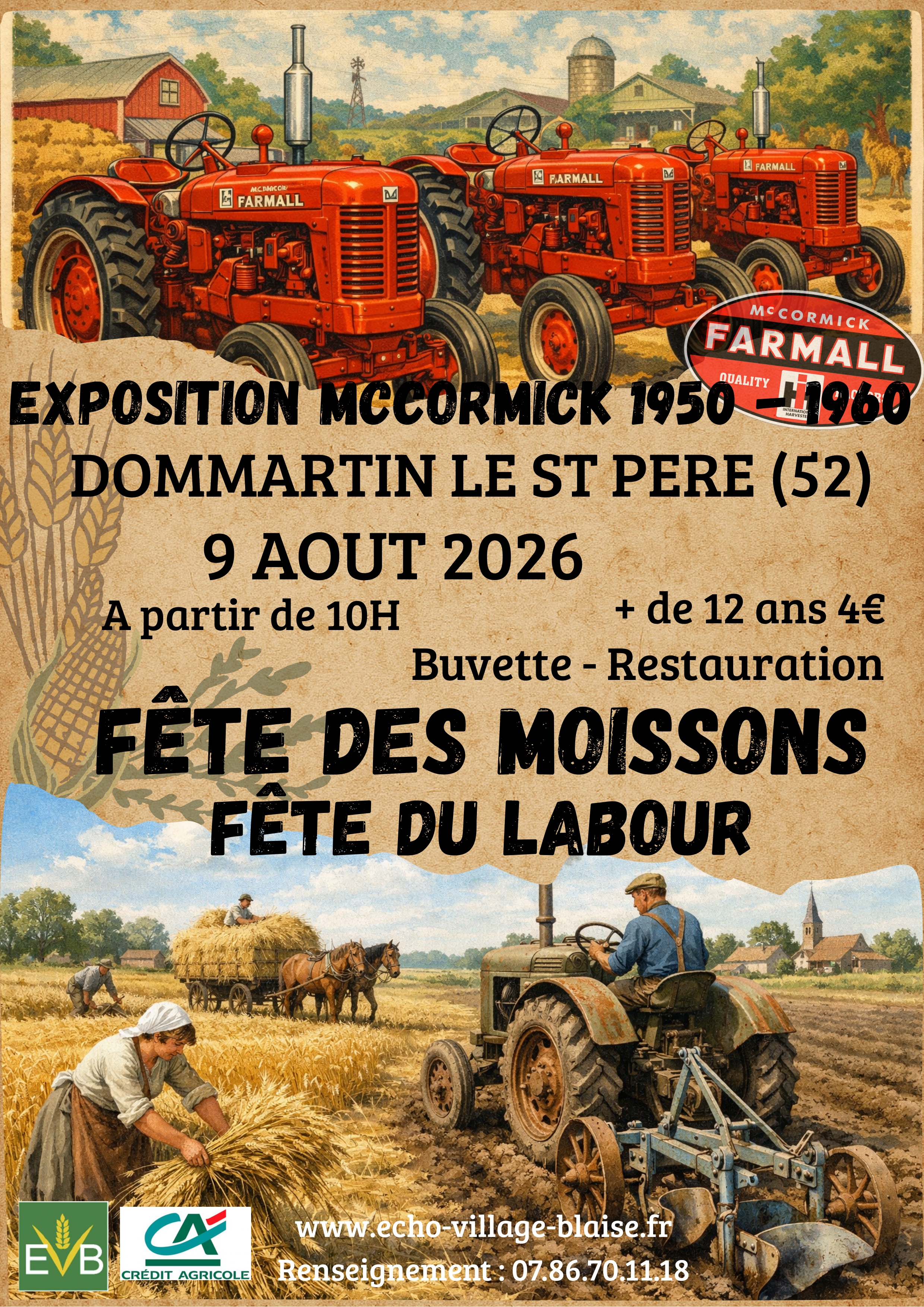 FETE DES MOISSONS LE 9 AOUT 2026