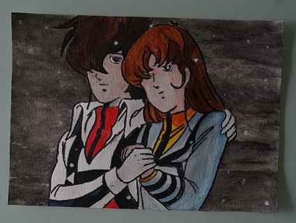 Peinture robotech sur toile format a4